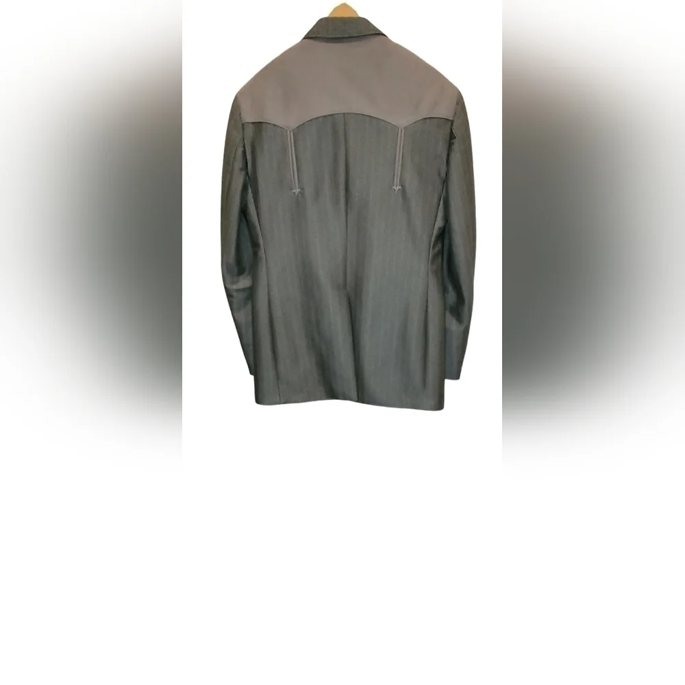 Men's Western Suit Coat Faux Suede Accents